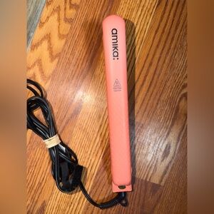 amika Coral Pink Ceramic Hair Straightener